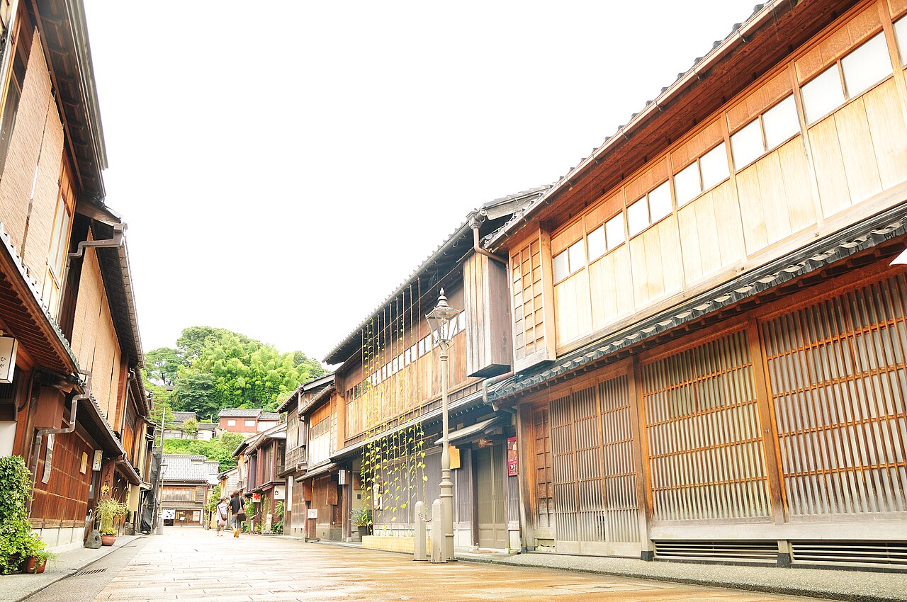 Calles del barrio Higashi Chaya de Kanazawa