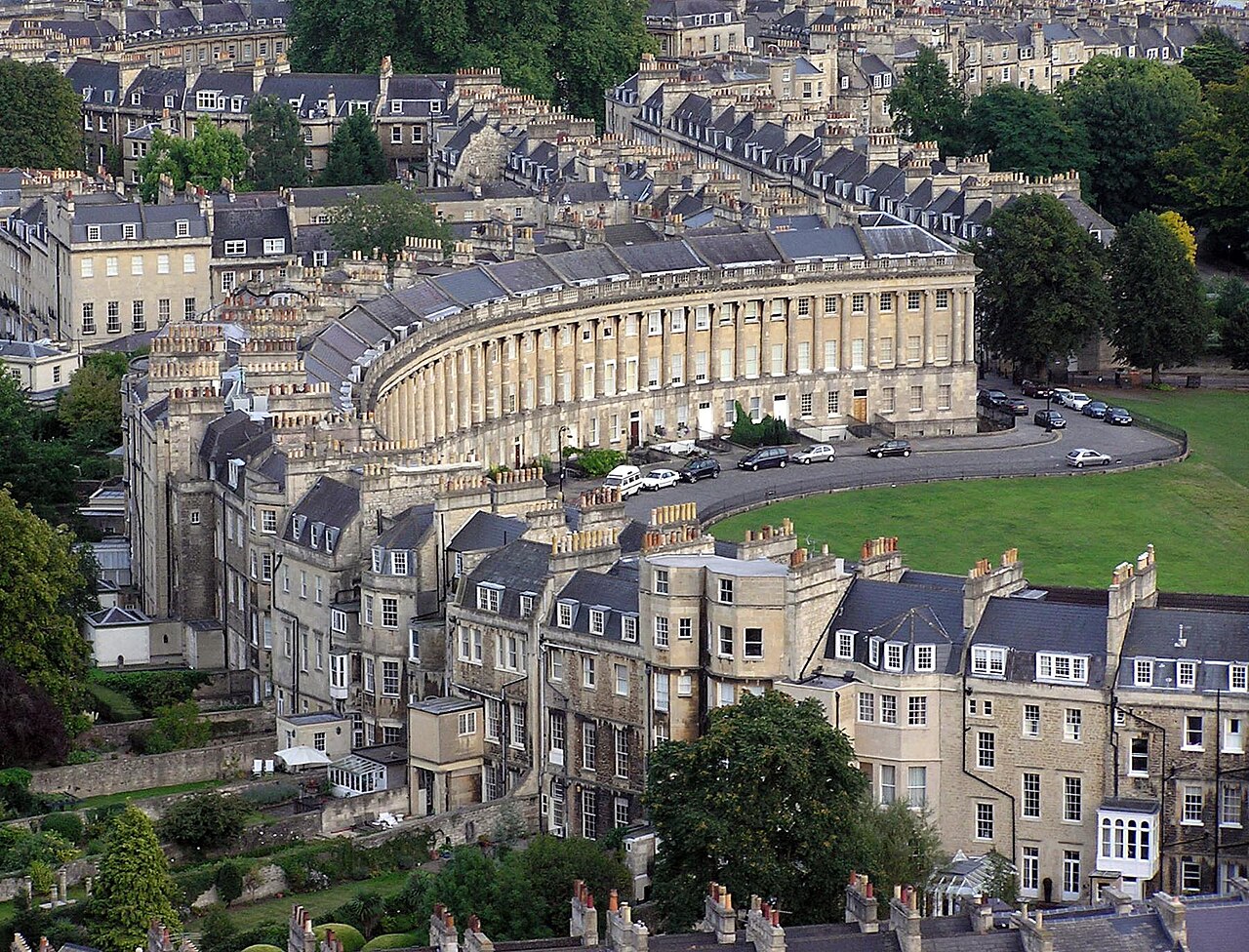 Vista aérea de Royal Crescent · Bath